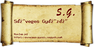Süveges Győző névjegykártya